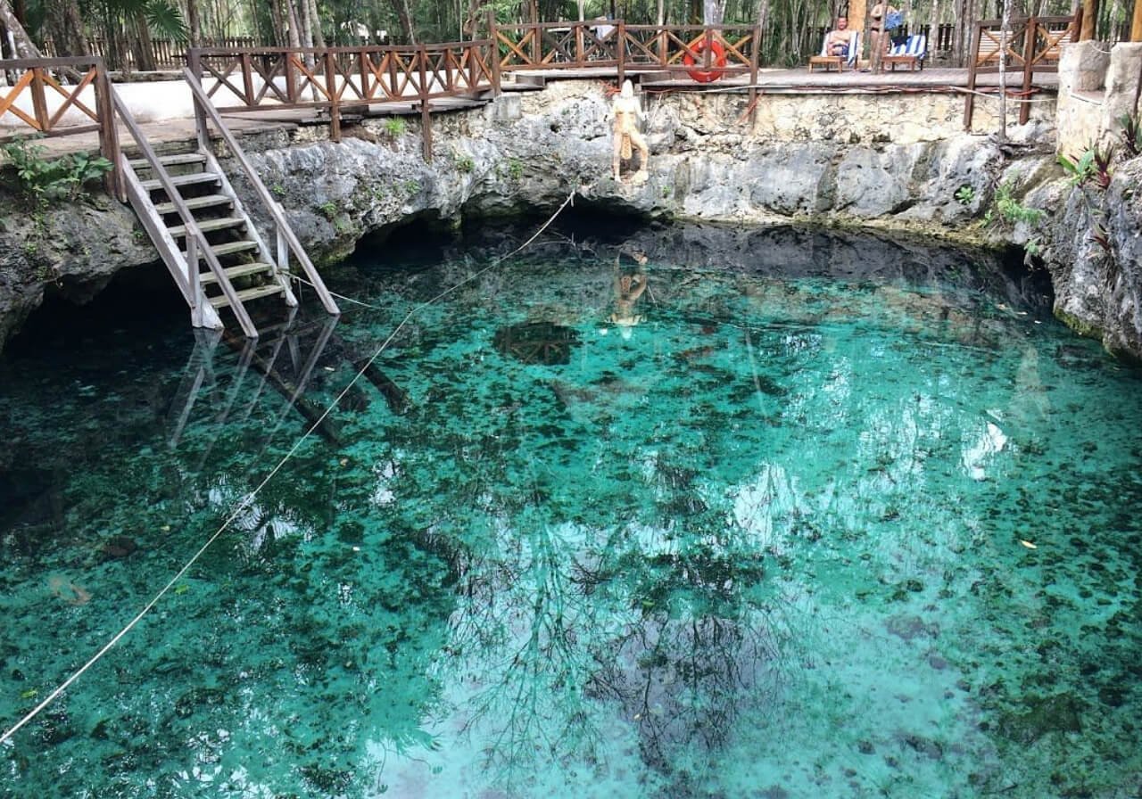 cenote zacil ha en tulum, para evitar el sargazo