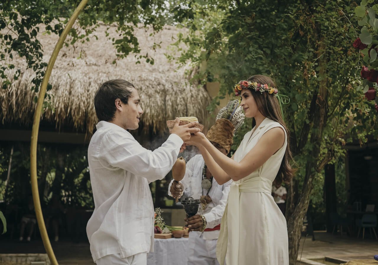 Tradiciones prehispánicas, boda maya