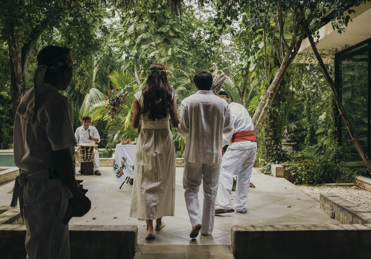 entrada boda maya