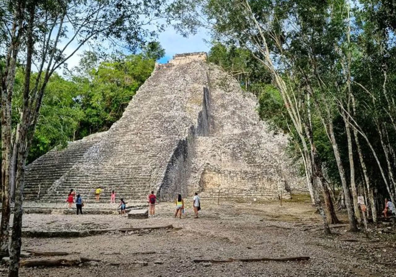 ruins of cobá in summer