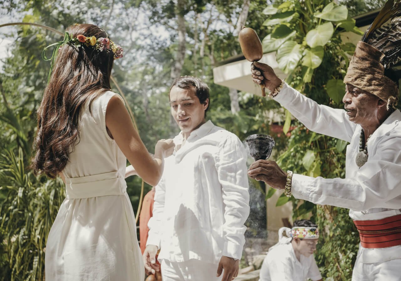 Mayan ceremonies in Coba the best destination for couples